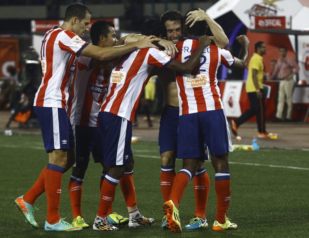 Atletico de Kolkata celebrates.