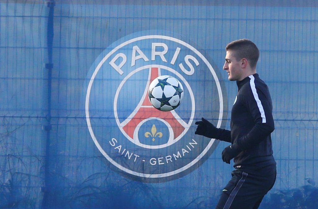 Marco Verratti during the training.