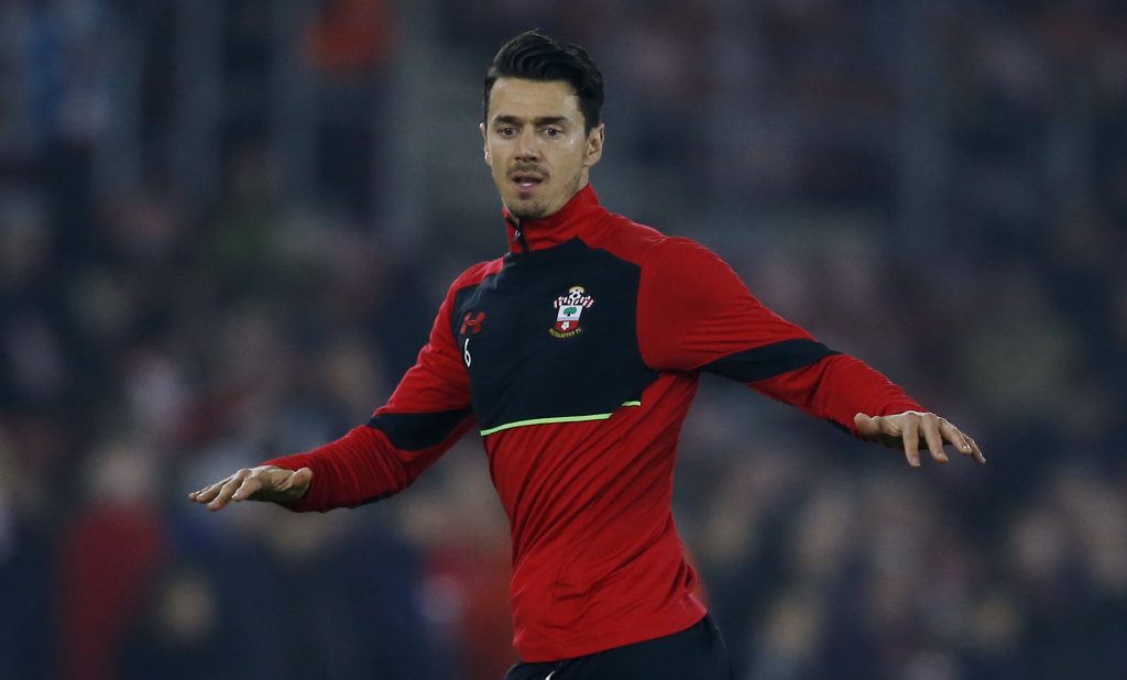 Jose Fonte during the warm up.