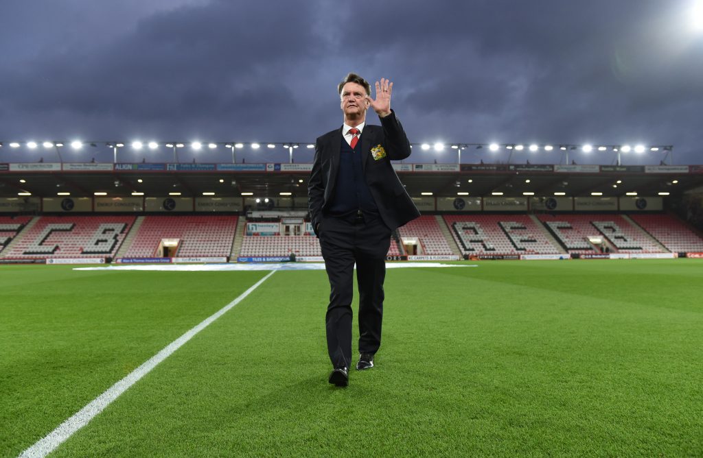 Louis van Gaal before the match.