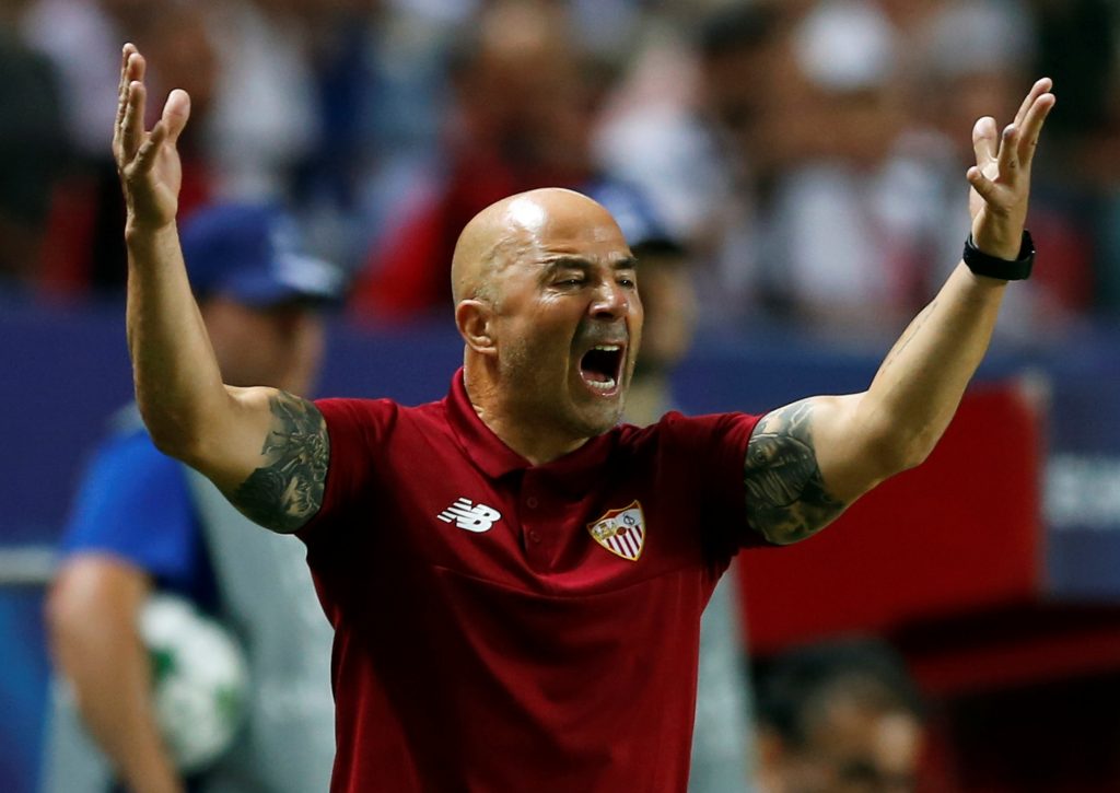 Sevilla's coach Jorge Sampaoli.