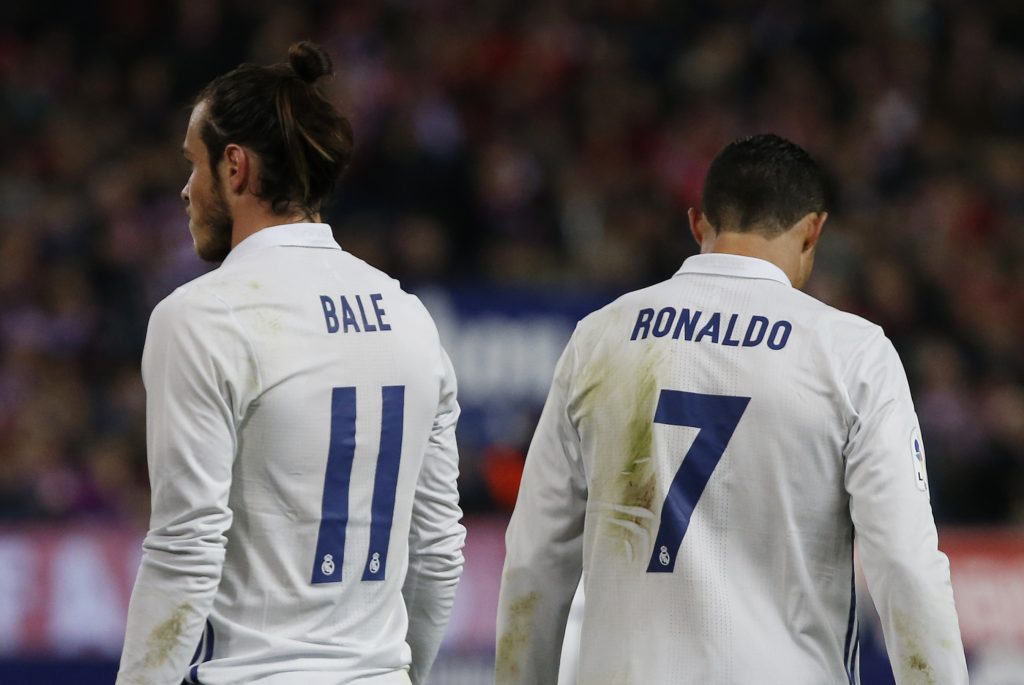 Real Madrid's Gareth Bale and Cristiano Ronaldo.