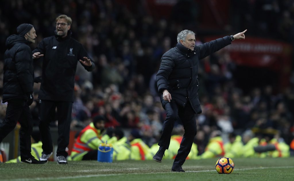 Manchester United manager Jose Mourinho and Liverpool manager Juergen Klopp.