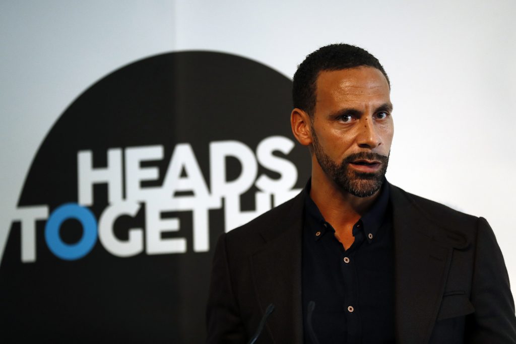 Former Manchester United player Rio Ferdinand speaks at the Institute of Contemporary Arts in central London, Britain January 17, 2017.