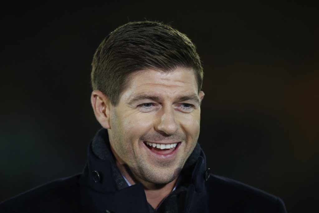 Former Liverpool player Steven Gerrard before the match.