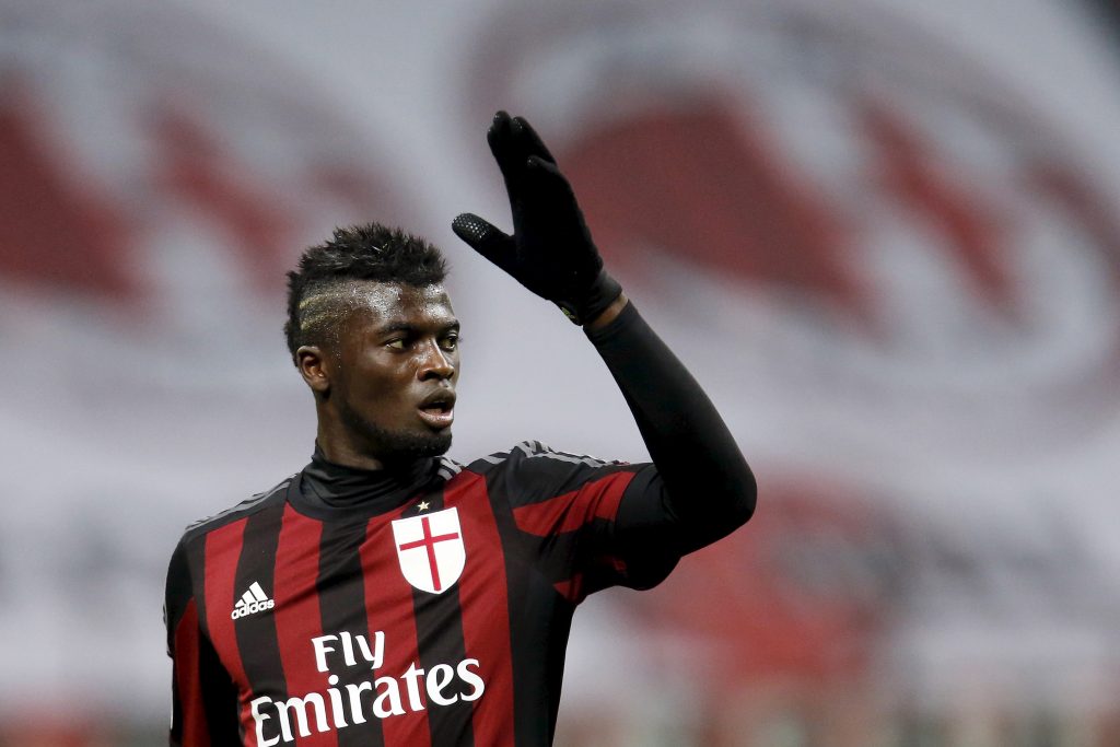AC Milan's M'baye Niang gestures.