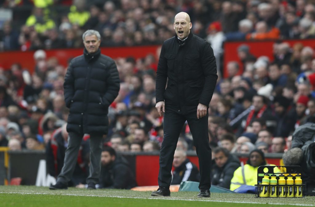 Jose Mourinho and Reading manager Jaap Stam.