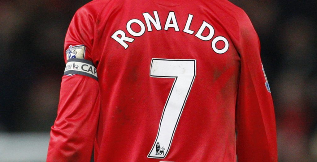 Manchester United's captain Cristiano Ronaldo walks off the pitch.