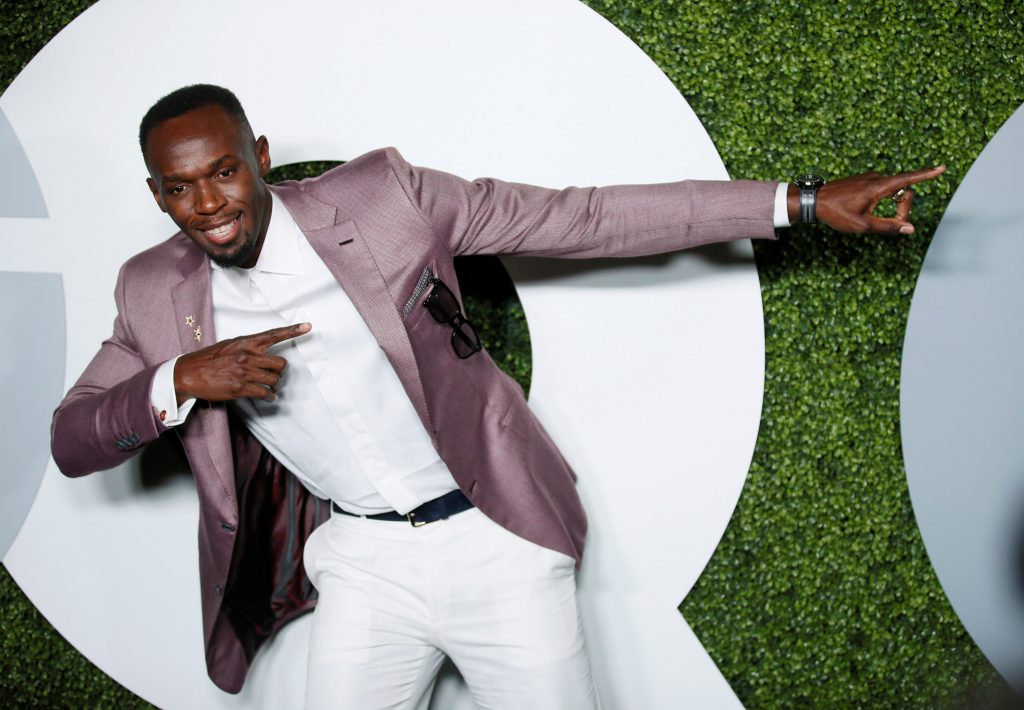 Jamaican sprinter and GQ Man of the Year Usain Bolt poses at the GQ Men of the Year Party in West Hollywood, California, December 8, 2016.