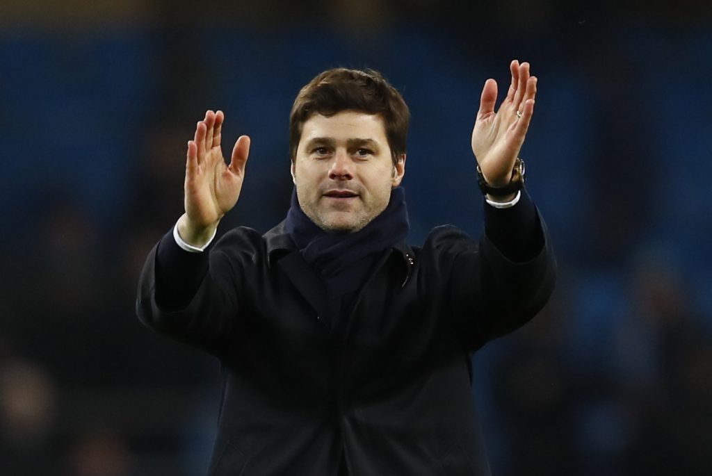 Tottenham manager Mauricio Pochettino applauds fans after the game.
