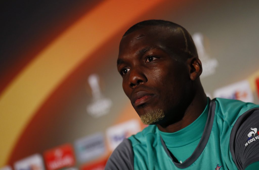 Saint-Etienne's Florentin Pogba during the press conference.