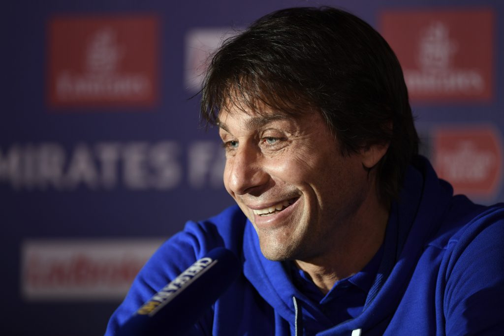 Chelsea manager Antonio Conte during the press conference.