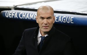 Real Madrid coach Zinedine Zidane.