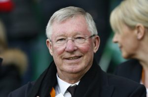 Sir Alex Ferguson in the stands.