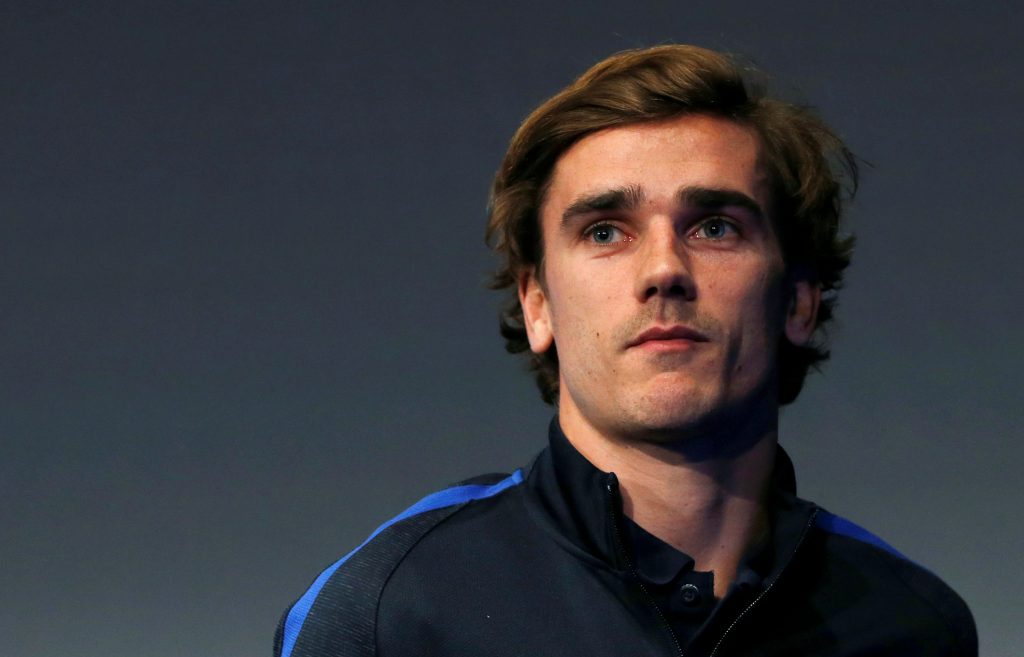 France's Antoine Griezmann during a news conference.