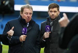 Harry Redknapp and Steven Gerrard before the game.