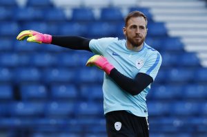 Slovenia's Jan Oblak during training.