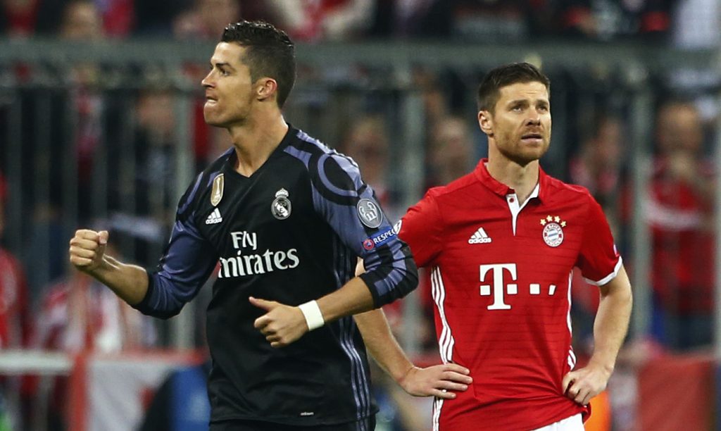 Real Madrid's Cristiano Ronaldo celebrates.