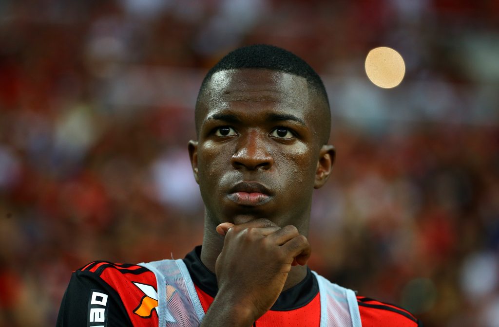 Vinicius Junior of Flamengo attends the match.