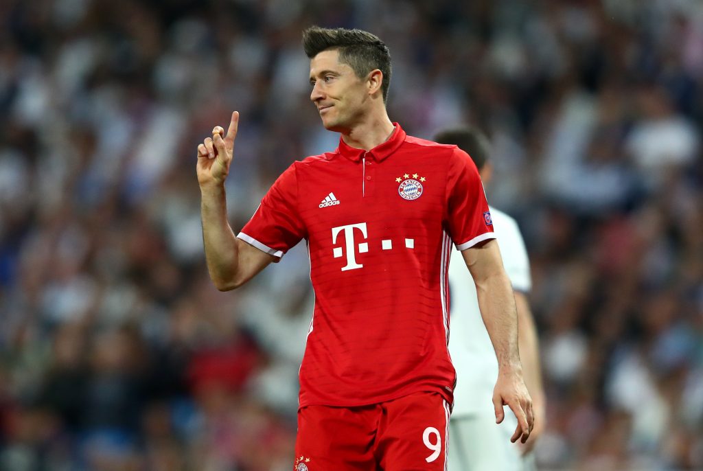 Bayern Munich's Robert Lewandowski.