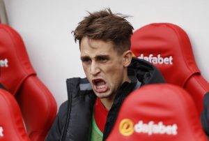 Sunderland's Adnan Januzaj on the substitute bench.
