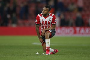 Southampton's Ryan Bertrand looks dejected after the match.