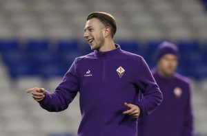 Fiorentina's Federico Bernardeschi during training.