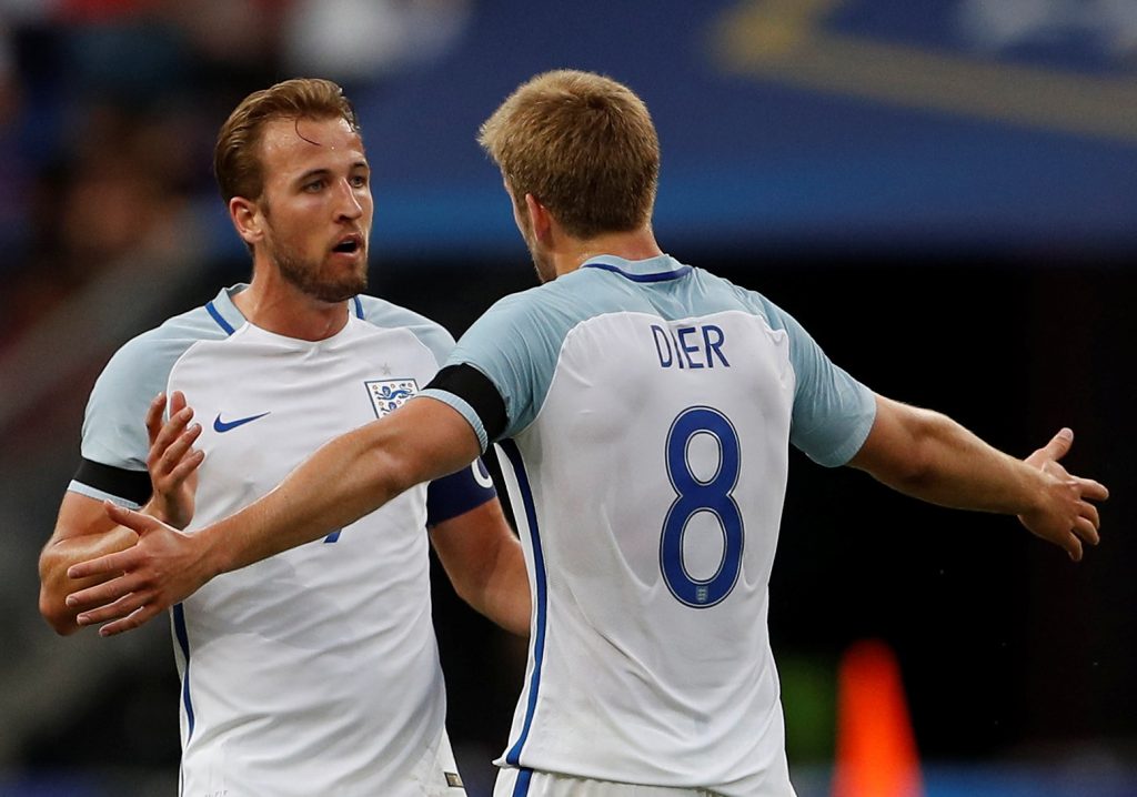 England's Harry Kane and Eric Dier.