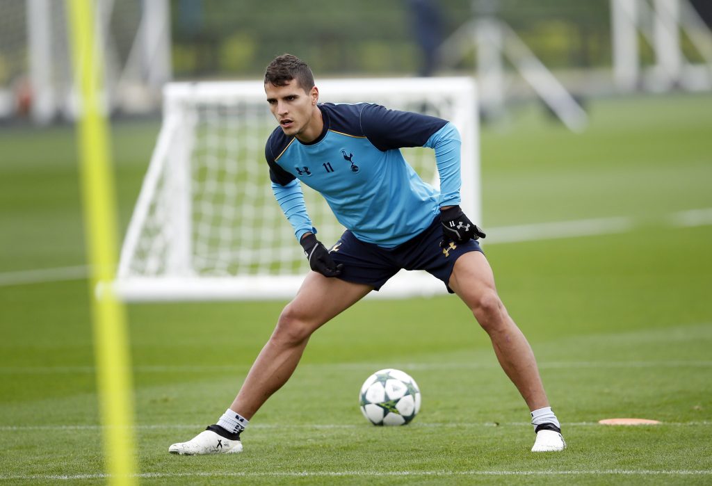 Tottenham's Erik Lamela during training.