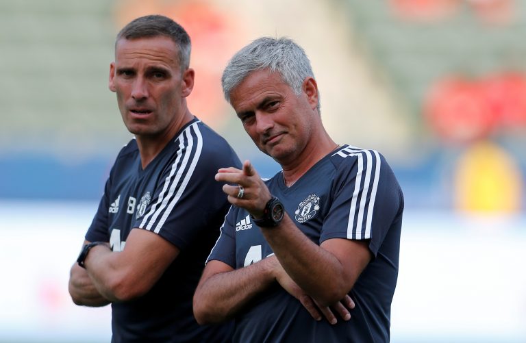 Manchester United manager Jose Mourinho before the match.