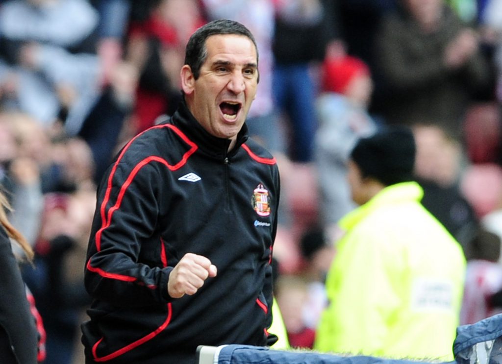 Sunderland's coach Ricky Sbragia reacts.