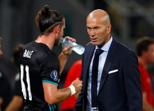 Zinedine Zidane with Gareth Bale.