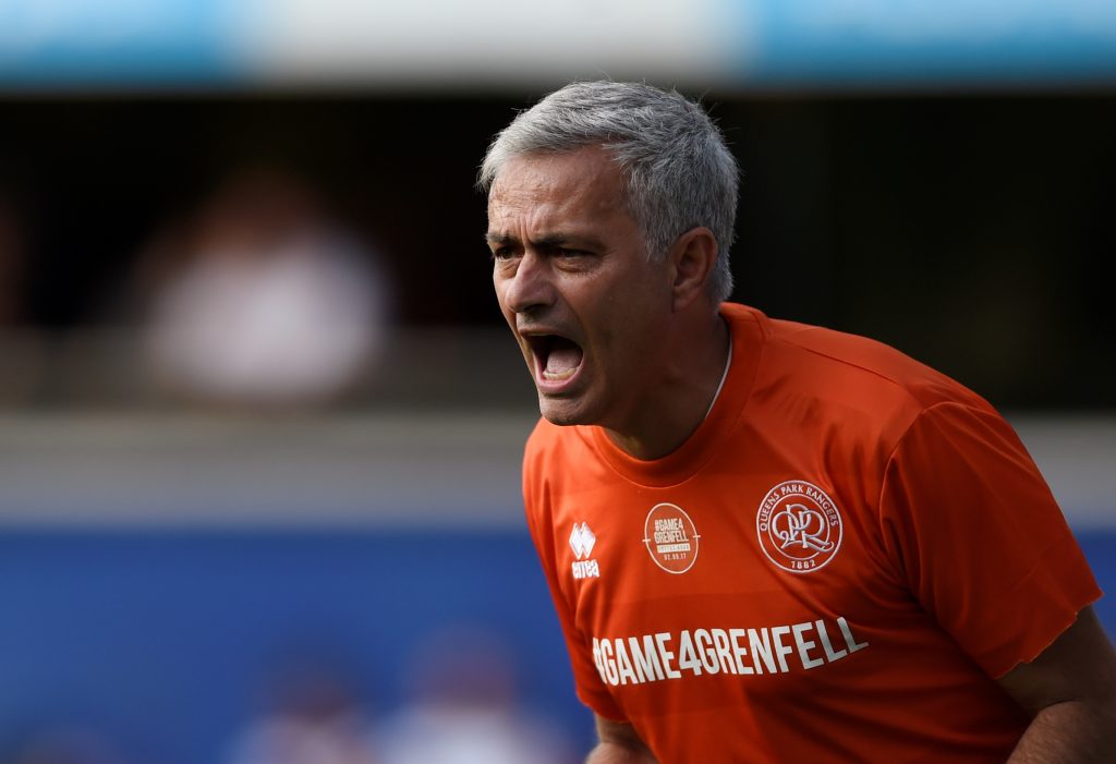 Jose Mourinho reacts.