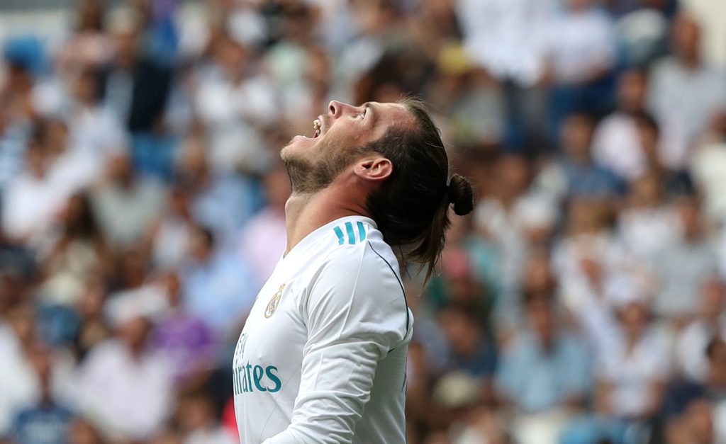 Gareth Bale looks dejected.