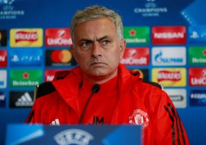 Jose Mourinho during the press conference.