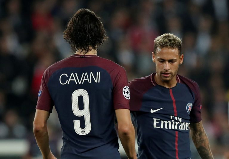 Paris Saint-Germains Edinson Cavani and Neymar.