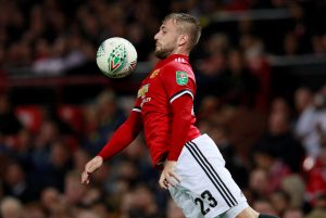 Manchester United's Luke Shaw in action.