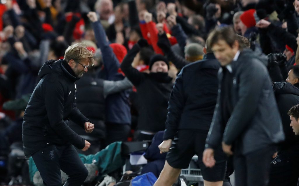 Jurgen Klopp celebrates.