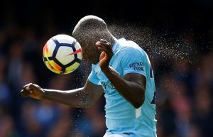 Man City's Benjamin Mendy in action.