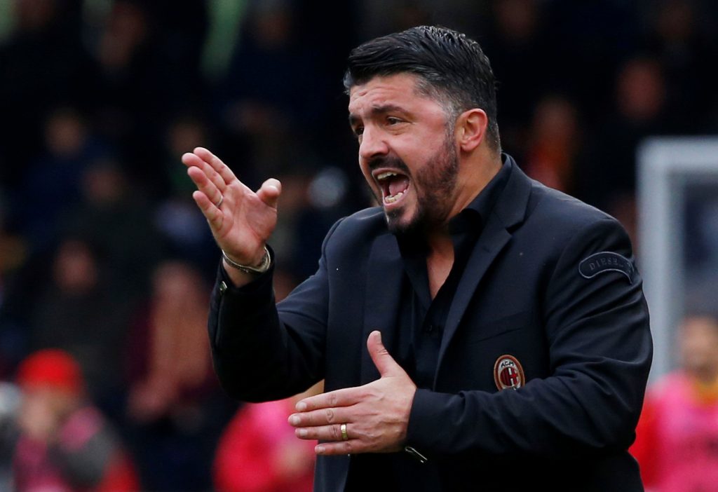AC Milan coach Gennaro Gattuso.