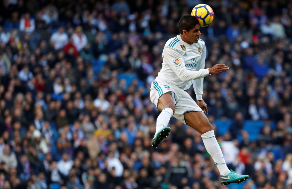 Real Madrids Raphael Varane in action.