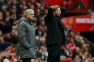 Manchester United manager Jose Mourinho and Liverpool manager Juergen Klopp.