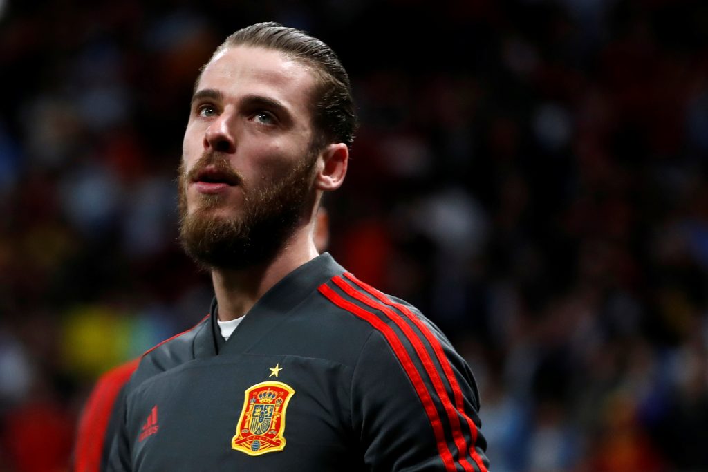 Spain's David De Gea before the match.