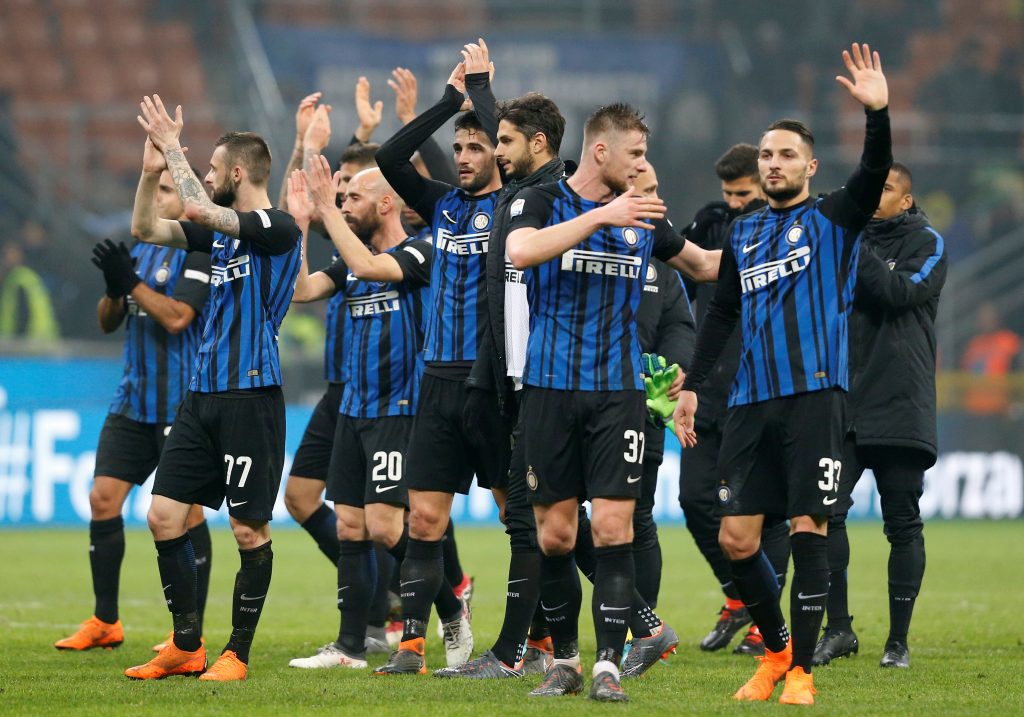 Inter Milan players after the match.