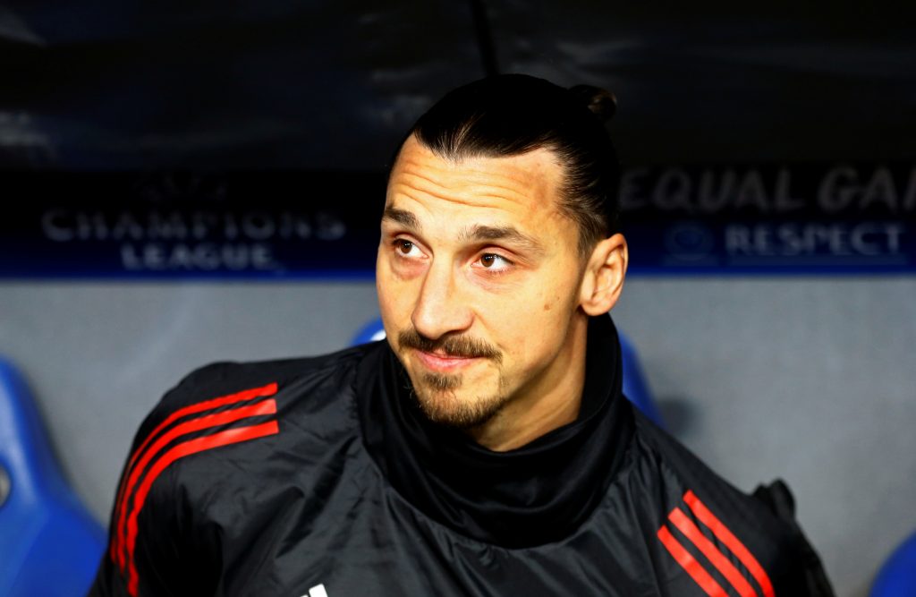 Manchester United's Zlatan Ibrahimovic before the match.