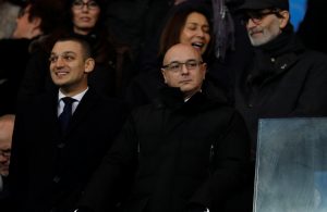 Tottenham chariman Daniel Levy in the stands before the match.