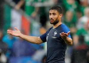 Frances Nabil Fekir reacts.