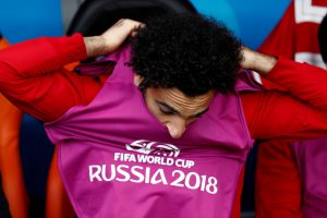 Egypt's Mohamed Salah before the match.