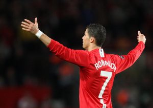 Cristiano Ronaldo - Manchester United reacts during the game.
