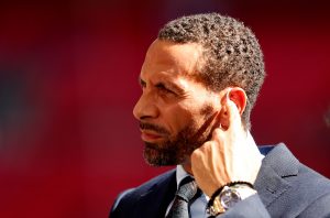 Rio Ferdinand before the match.